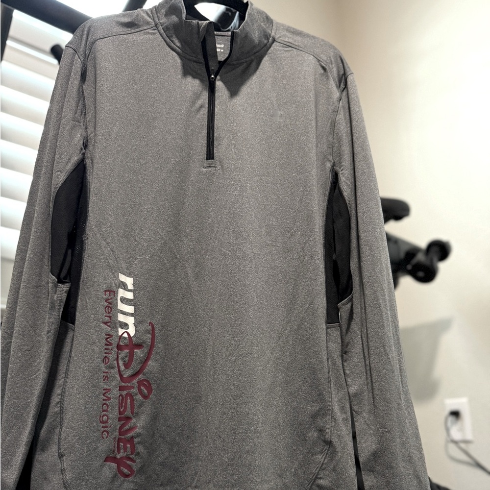 RunDisney Champion Gray Lightweight Quarter-Zip Jacket